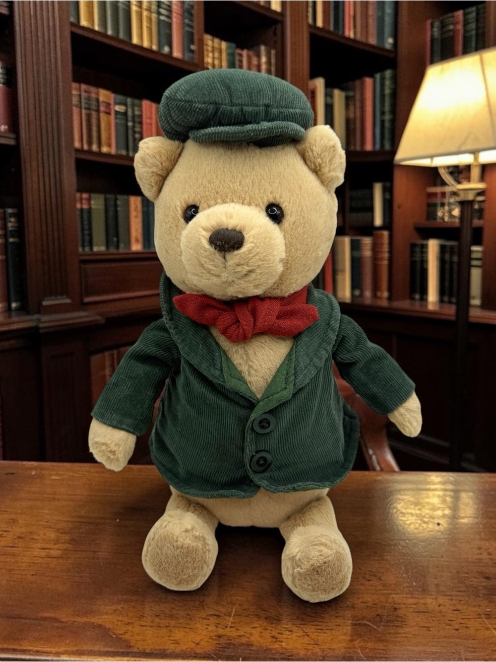 Jellycat Dickensian Bear Plush Stuffed Animal Toy Medium 12” Green Corduroy